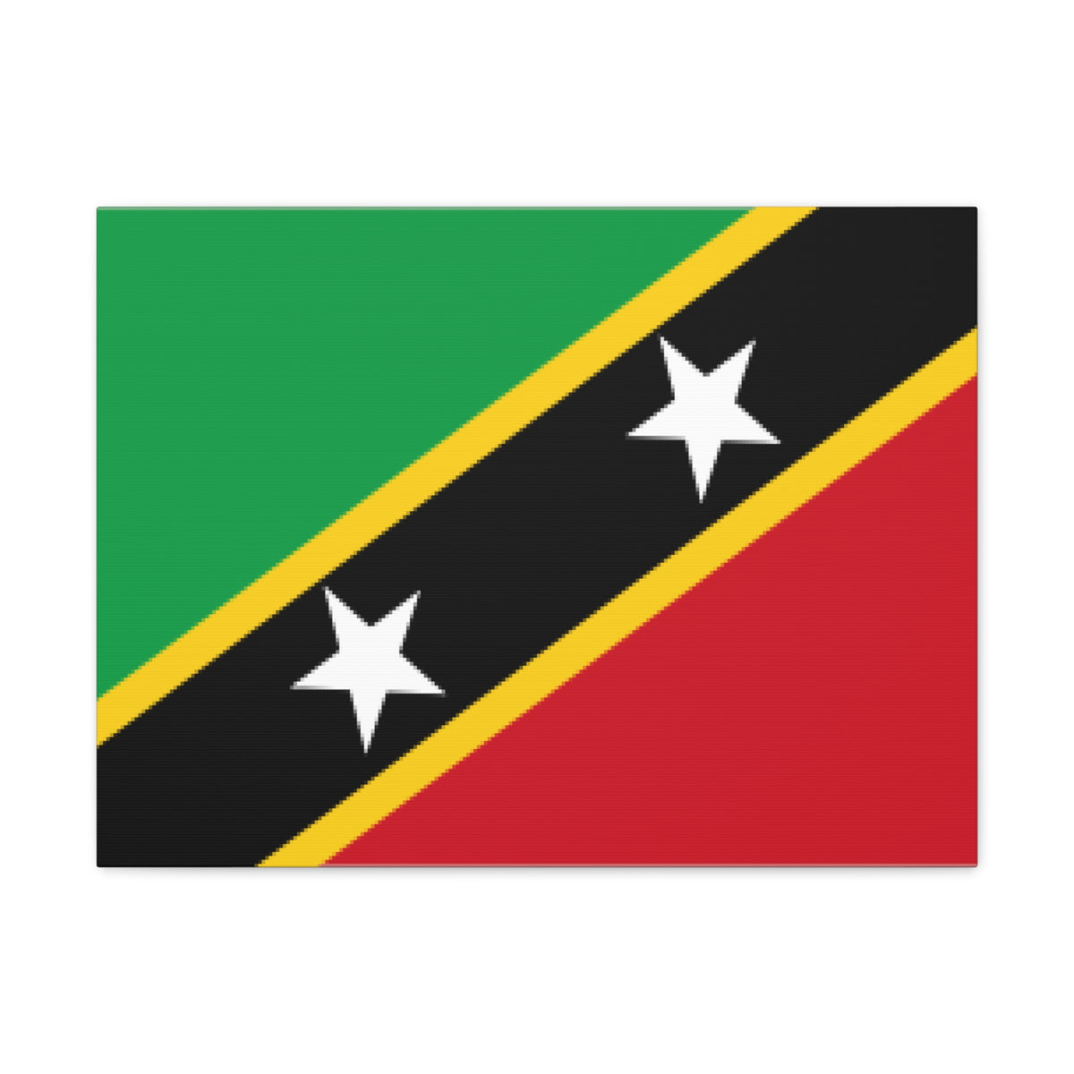 Saint Kitts and Nevis Country Flag Canvas Vibrant Wall Art Unframed Home Decor-Express Your Love Gifts