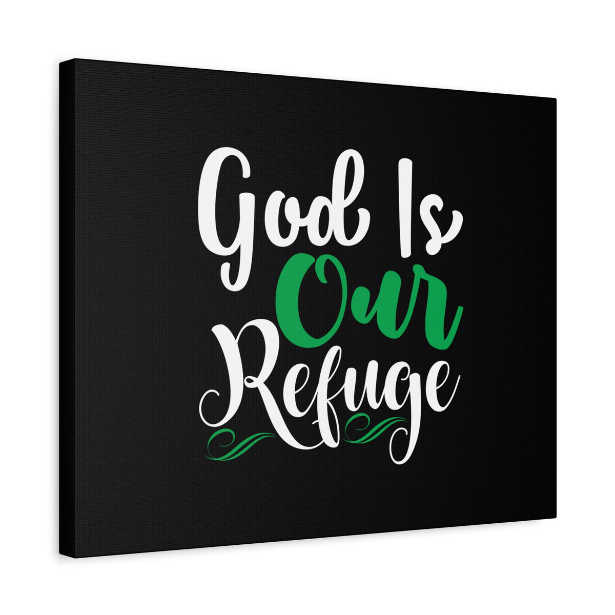 Scripture Canvas God Is Our Refuge Psalm 46:1 Christian Wall Art Bible Verse Print Ready to Hang-Express Your Love Gifts