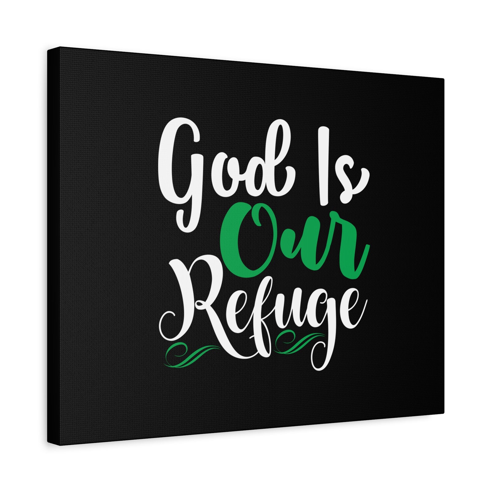 Scripture Canvas God Is Our Refuge Psalm 46:1 Christian Wall Art Bible Verse Print Ready to Hang-Express Your Love Gifts