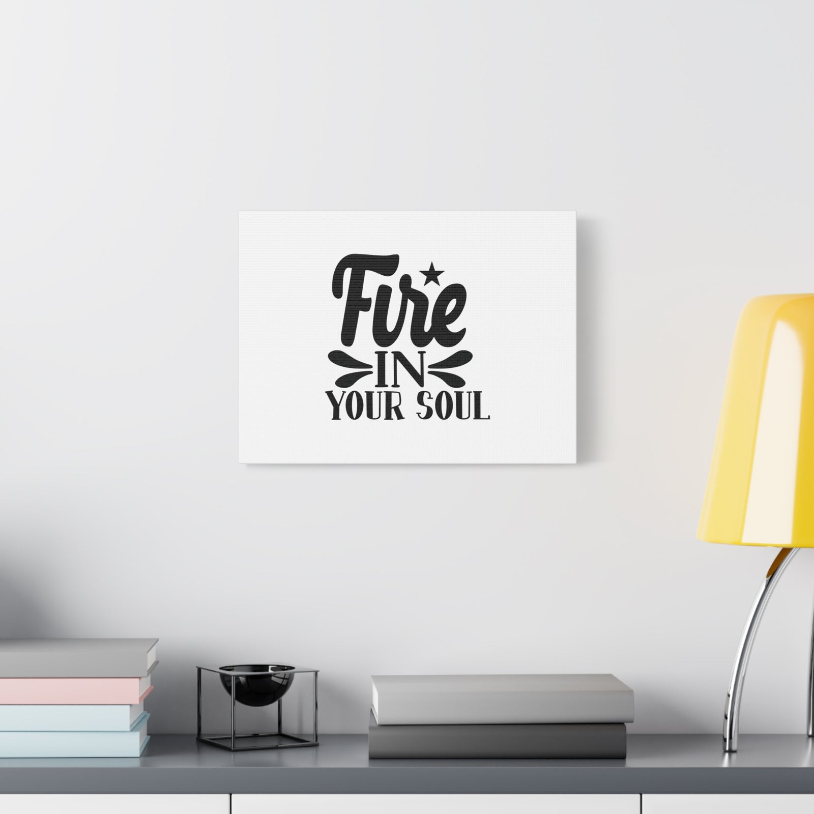 Scripture Canvas Fire In Your Soul Psalm 39:3 Christian Wall Art Bible Verse Print Ready to Hang-Express Your Love Gifts