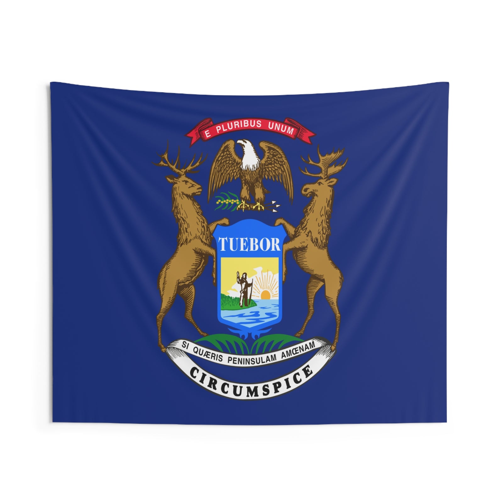 Michigan State Flag Wall Hanging Tapestry-Express Your Love Gifts
