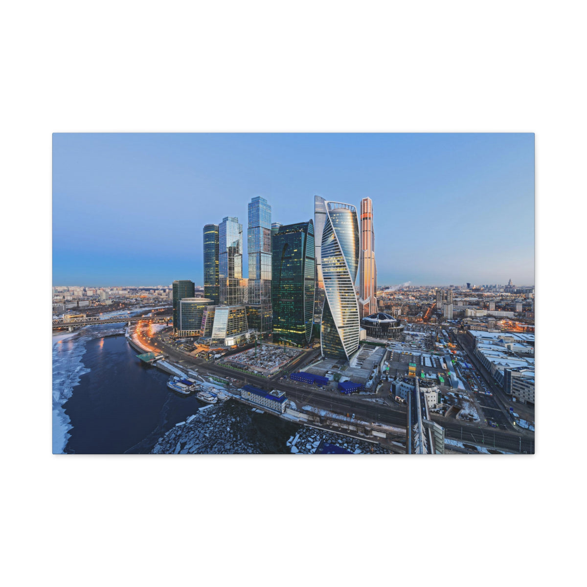 Moscow Daytime Skyline Canvas Artwork High-Quality Breathtaking Stunning Cityscape for Home Decor Ready to Hang-Express Your Love Gifts