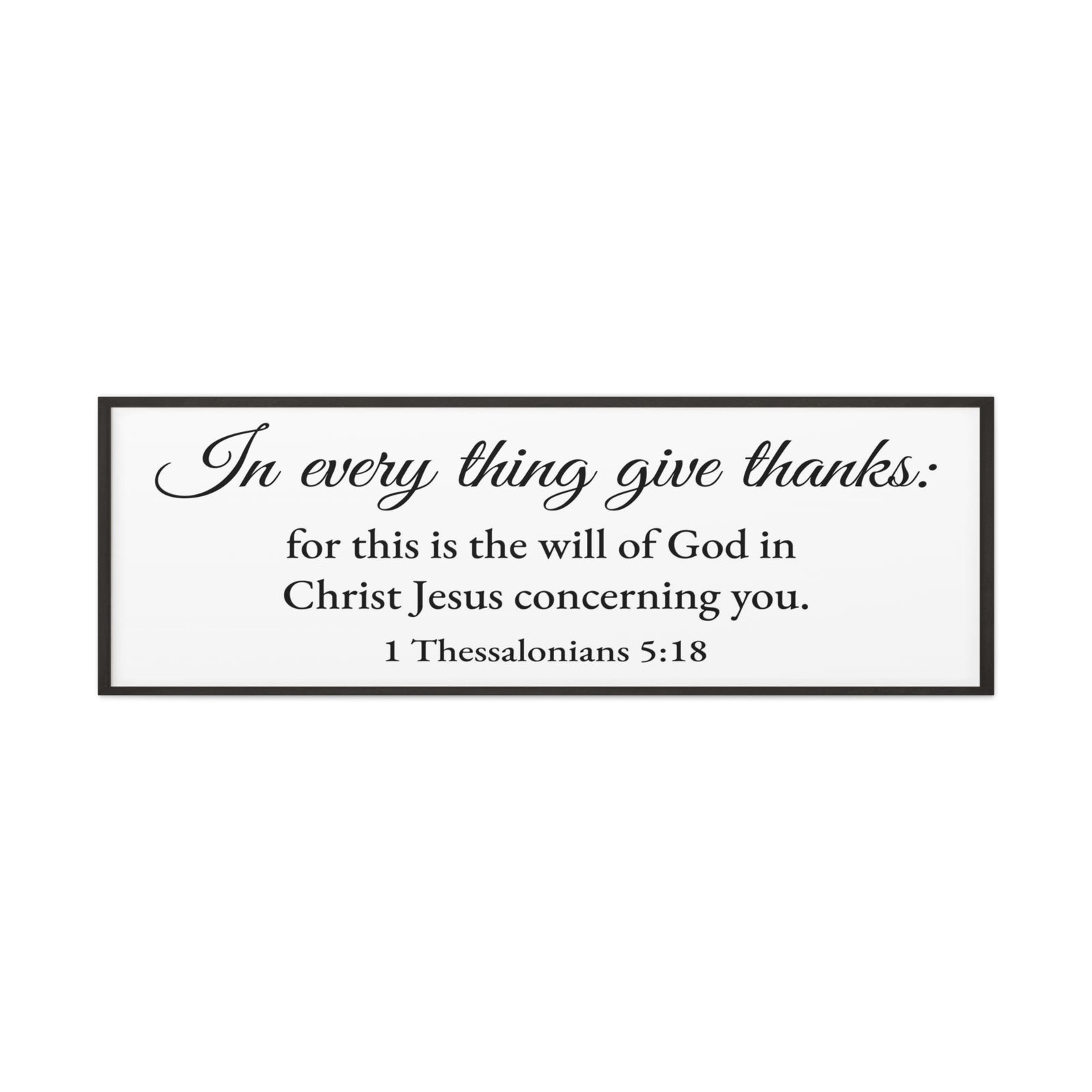 Scripture Walls Give Thanks in All 1 Thessalonians 5:18 White Bible Verse Canvas Christian Wall Art Ready to Hang Unframed-Express Your Love Gifts