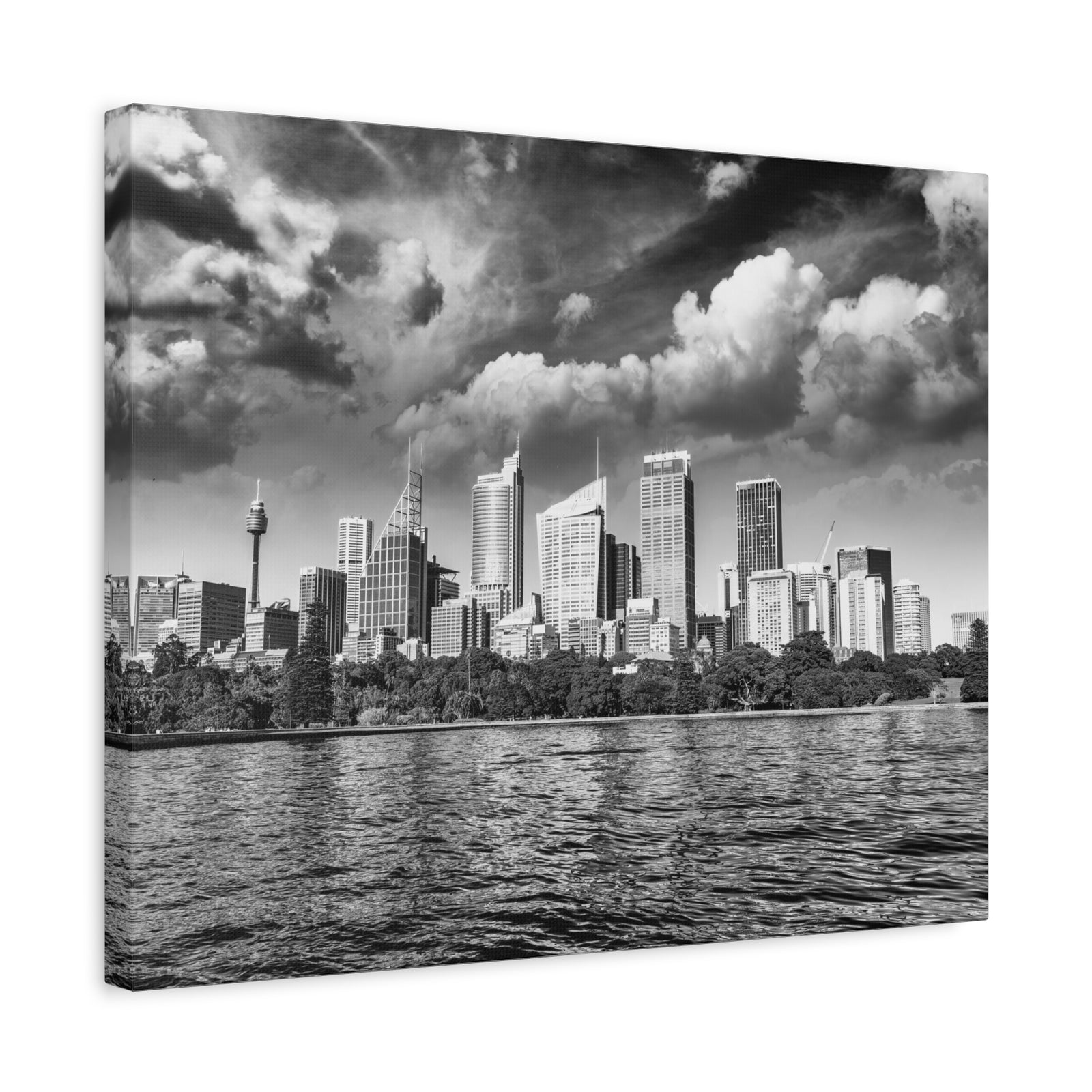 Sydney Black And White Skyline Canvas Artwork High-Quality Breathtaking Stunning Cityscape for Home Decor Ready to Hang-Express Your Love Gifts