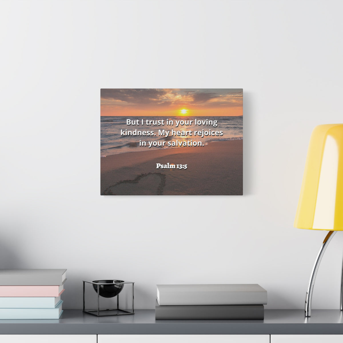 Scripture Canvas Thy Salvation Psalm 13:5 Christian Wall Art Bible Verse Print Ready to Hang-Express Your Love Gifts