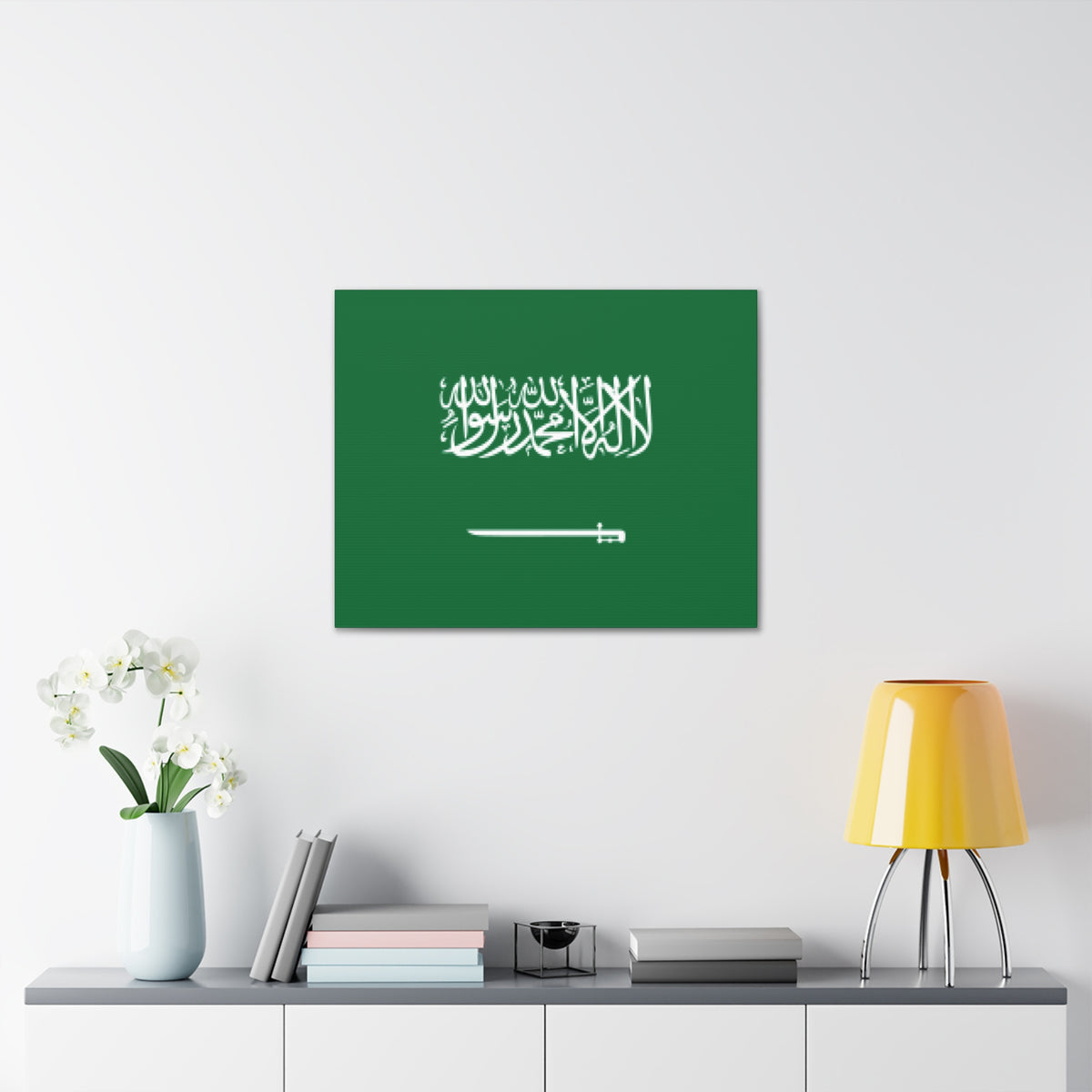 Saudi Arabia Country Flag Canvas Vibrant Wall Art Unframed Home Decor-Express Your Love Gifts