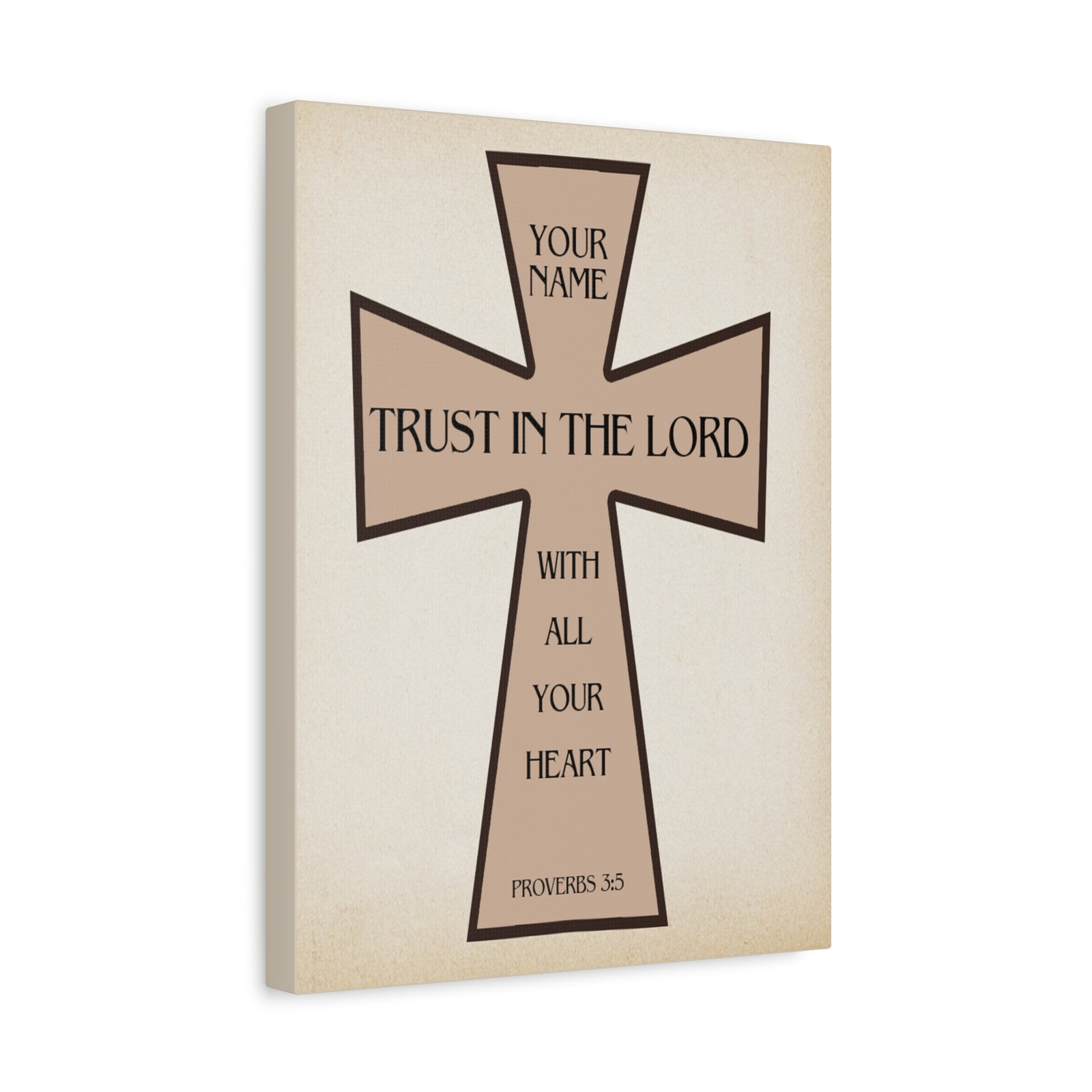 Proverbs 3:5 Trust in The Lord Cross Canvas Gallery Wraps-Express Your Love Gifts