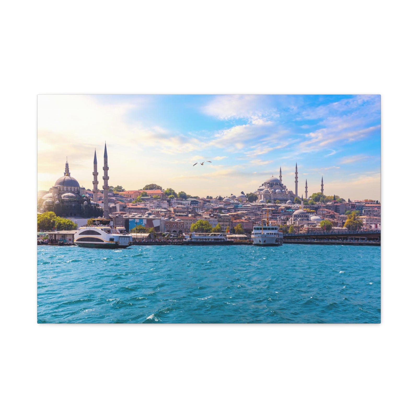 Istanbul Daytime Skyline Canvas Artwork High-Quality Breathtaking Stunning Cityscape for Home Decor Ready to Hang-Express Your Love Gifts