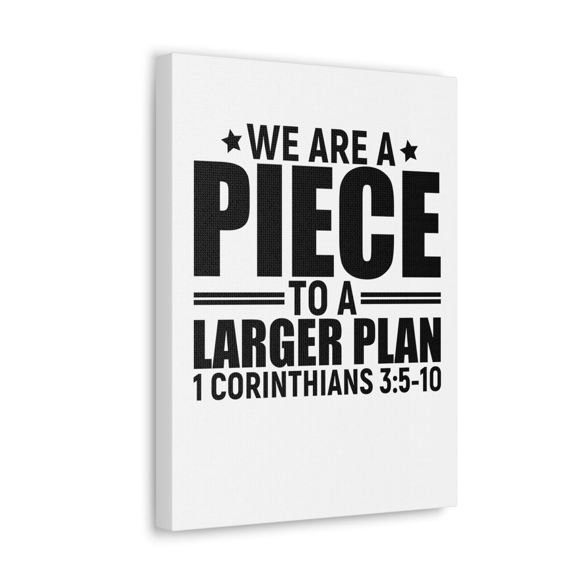 Scripture Walls 1 Corinthians 3:5-10 We Are a Piece Bible Verse Canvas Christian Wall Art Ready to Hang Unframed-Express Your Love Gifts