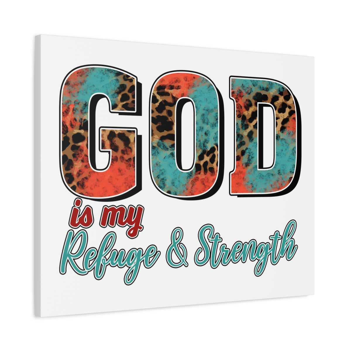 Scripture Walls My Refuge My Strength Bible Verse Canvas Christian Wall Art Ready to Hang Unframed-Express Your Love Gifts