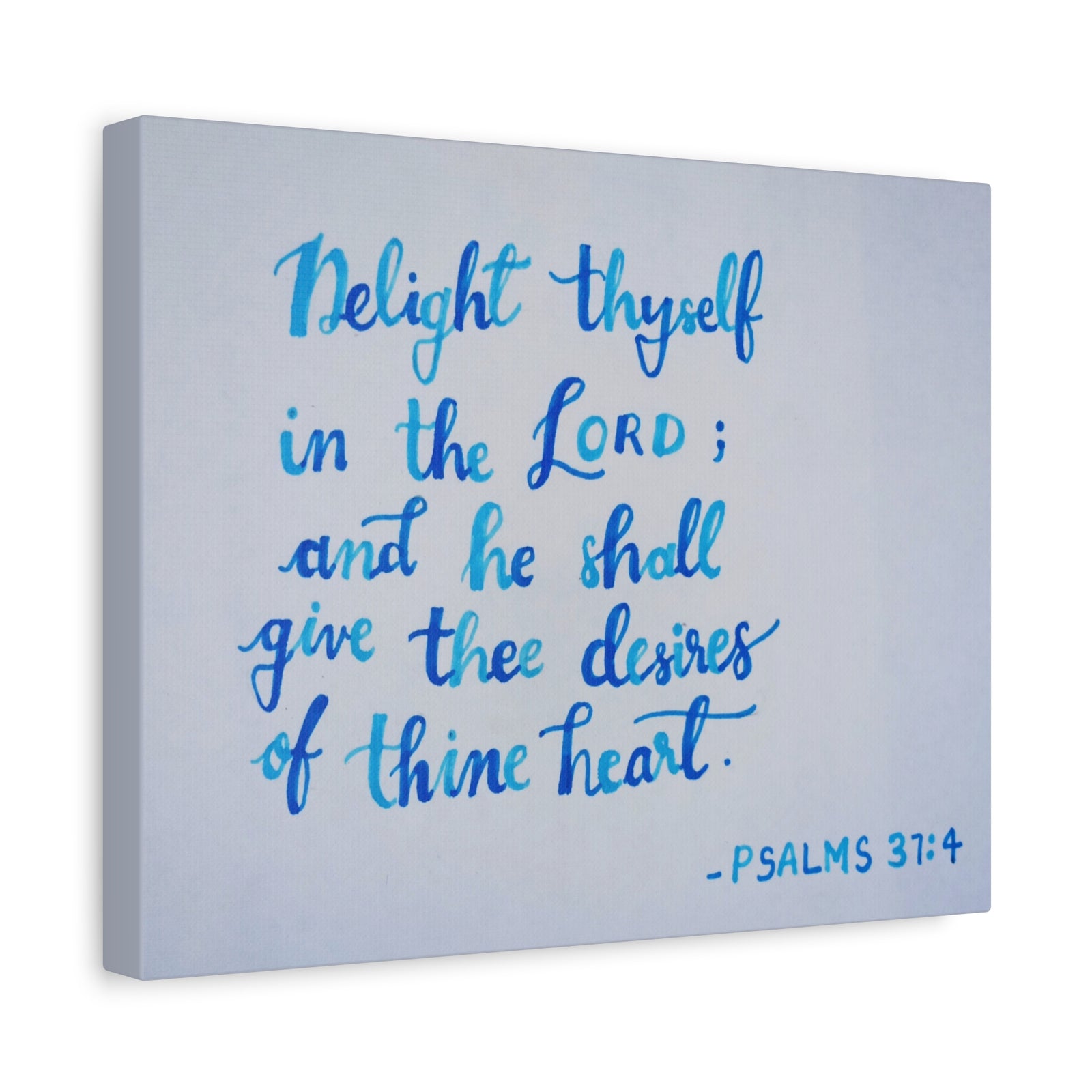 Scripture Canvas Thine Heart Psalms 37:4 Christian Wall Art Bible Verse Print Ready to Hang-Express Your Love Gifts