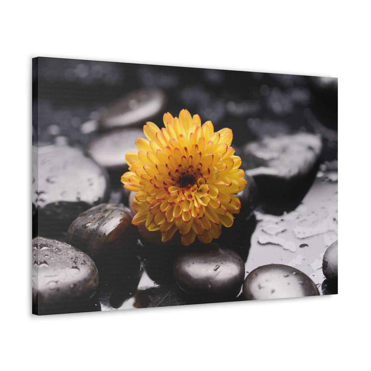 Macro of Yellow Flower Forest Floral Nature Photography Canvas Wall Art for Home Decor Ready-to-Hang-Express Your Love Gifts