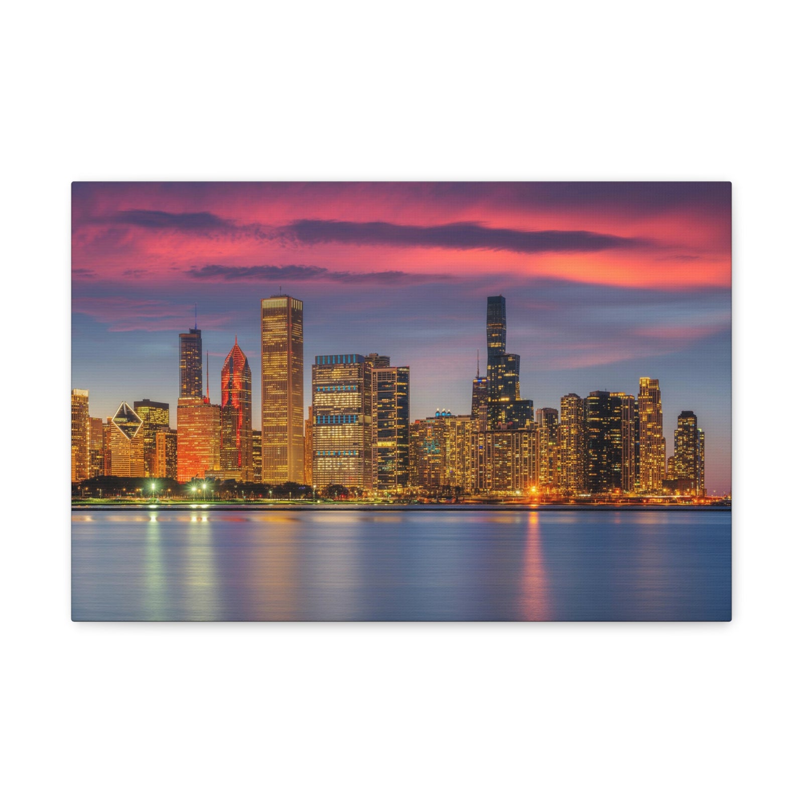 Las Vegas Night Skyline Canvas Artwork High-Quality Breathtaking Stunning Cityscape for Home Decor Ready to Hang-Express Your Love Gifts