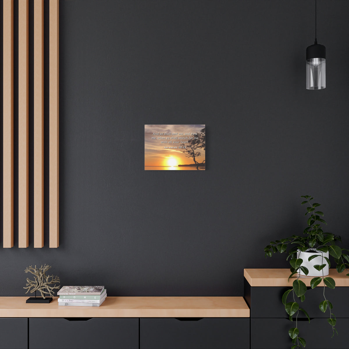 Scripture Walls All Your Heart Jeremiah 29:13 Bible Verse Canvas Christian Wall Art Ready to Hang-Express Your Love Gifts