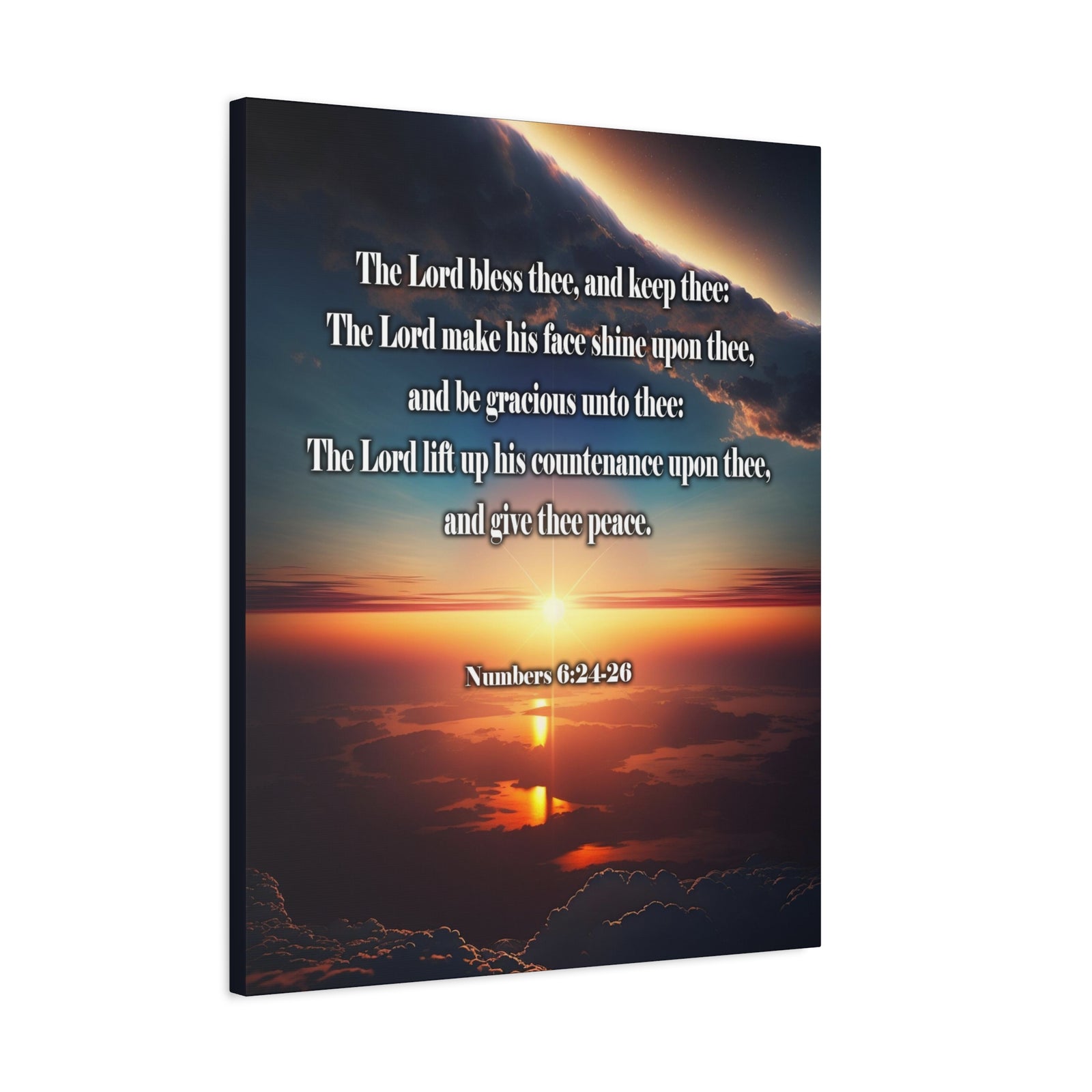 Scripture Walls Lord Bless Numbers 6:24-26 Christian Wall Art Print Ready to Hang Unframed-Express Your Love Gifts