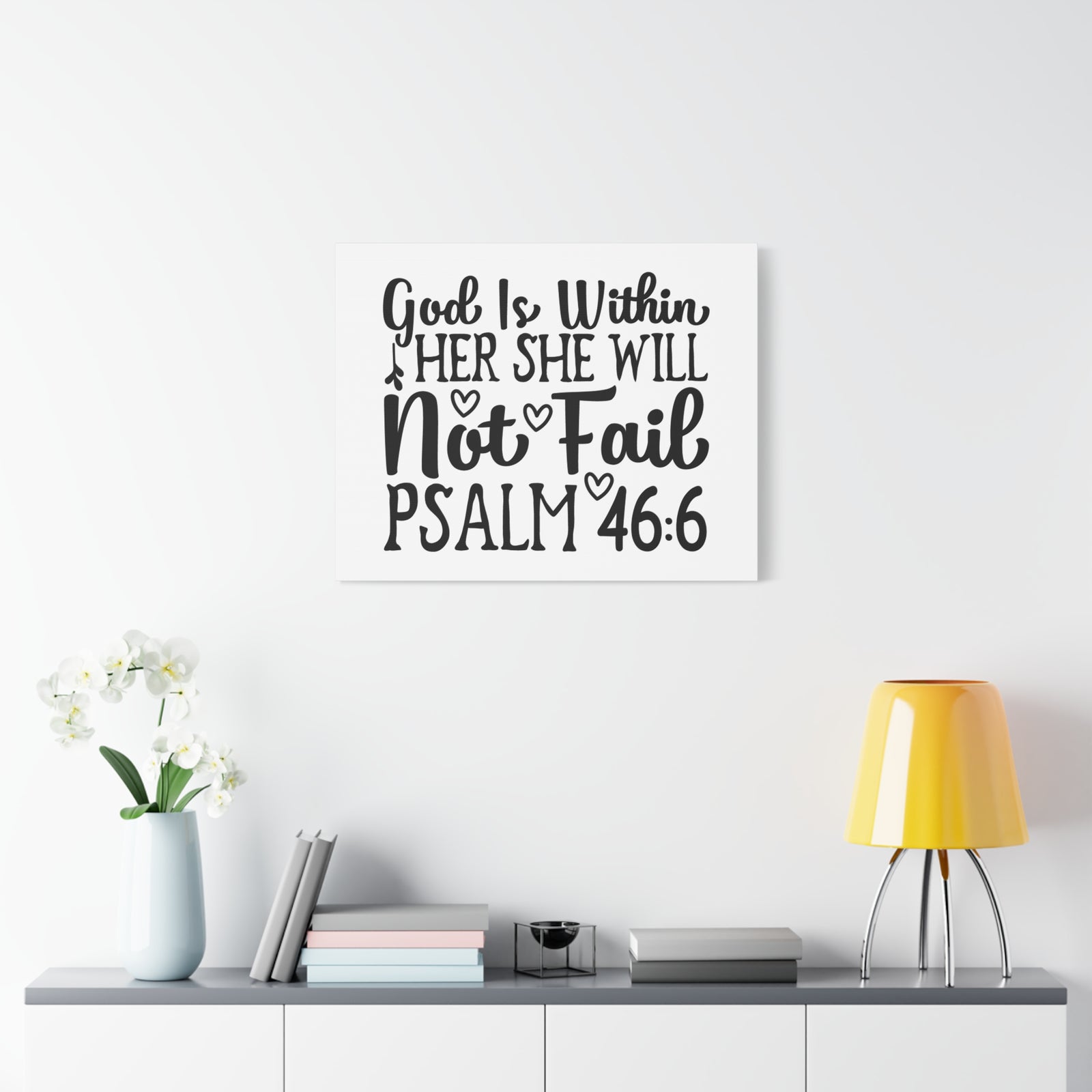 Scripture Walls God Is Within Psalm 46:6 Bible Verse Canvas Christian Wall Art Ready to Hang-Express Your Love Gifts