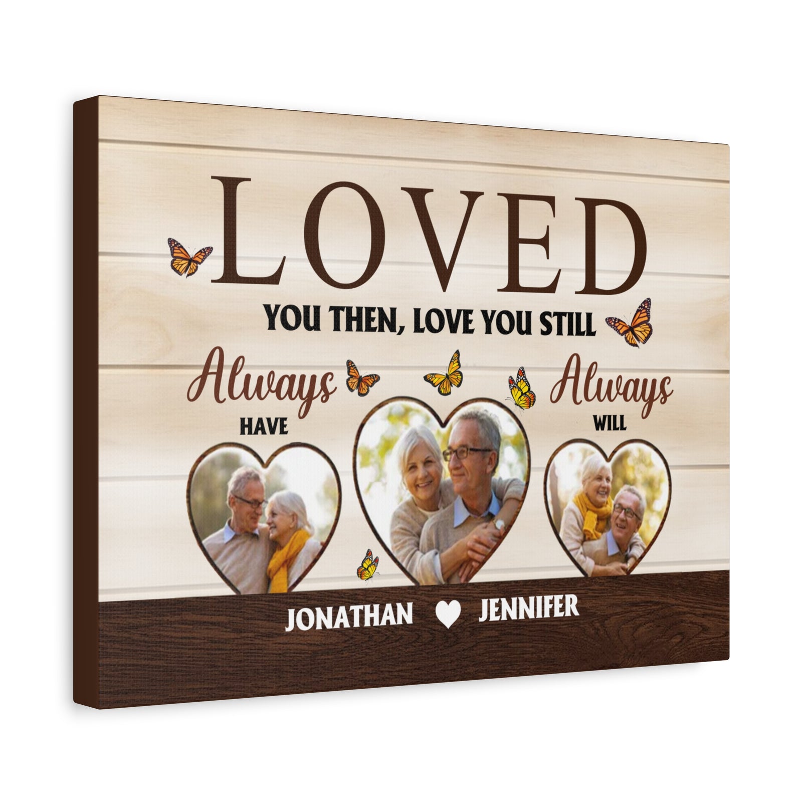 Personalized Loved You Then, Love You Still Canvas Wall Art – Always Have, Always Will-Express Your Love Gifts