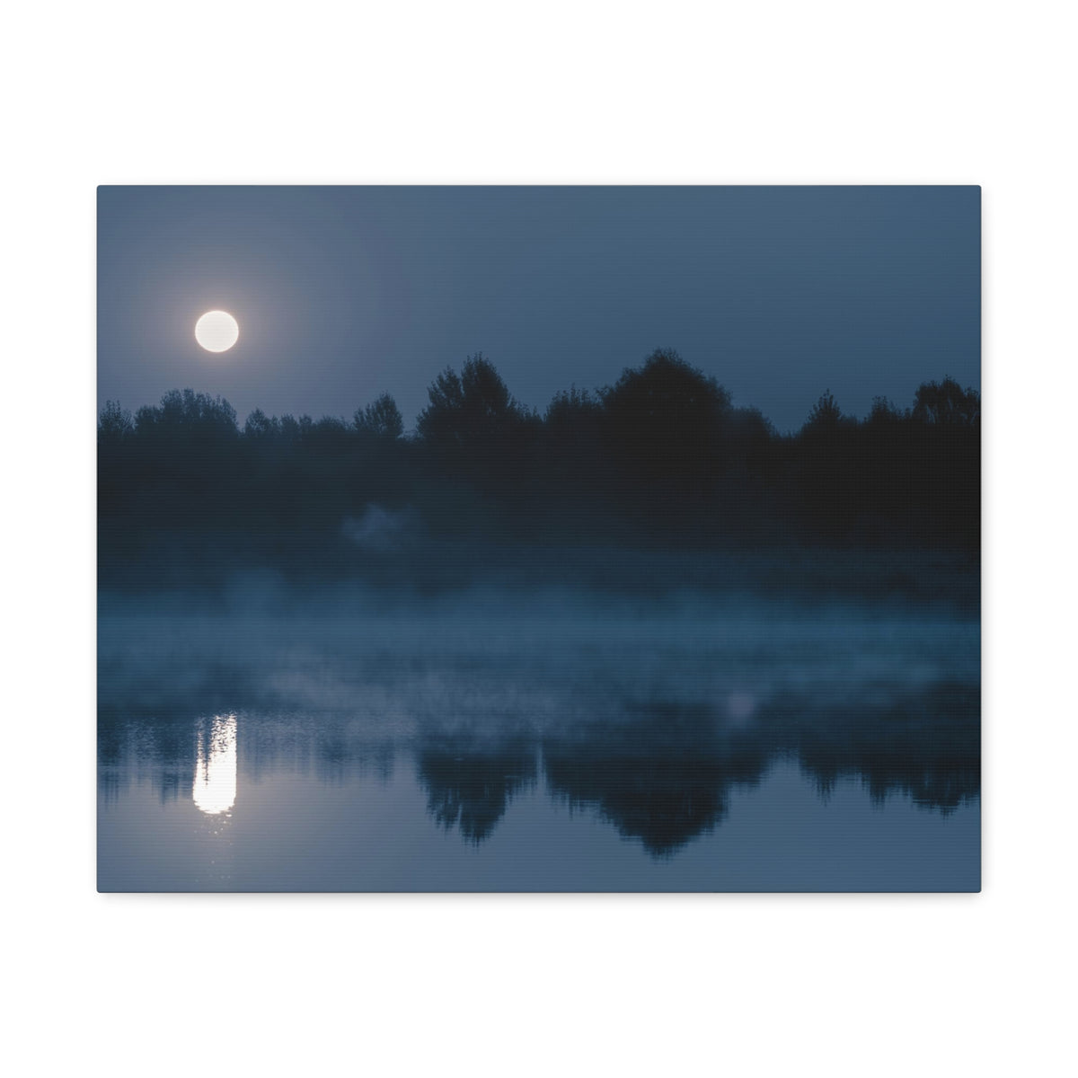 Misty Mountain Reflections Nature Wilderness Photography Canvas Wall Art for Home Decor Ready-to-Hang-Express Your Love Gifts