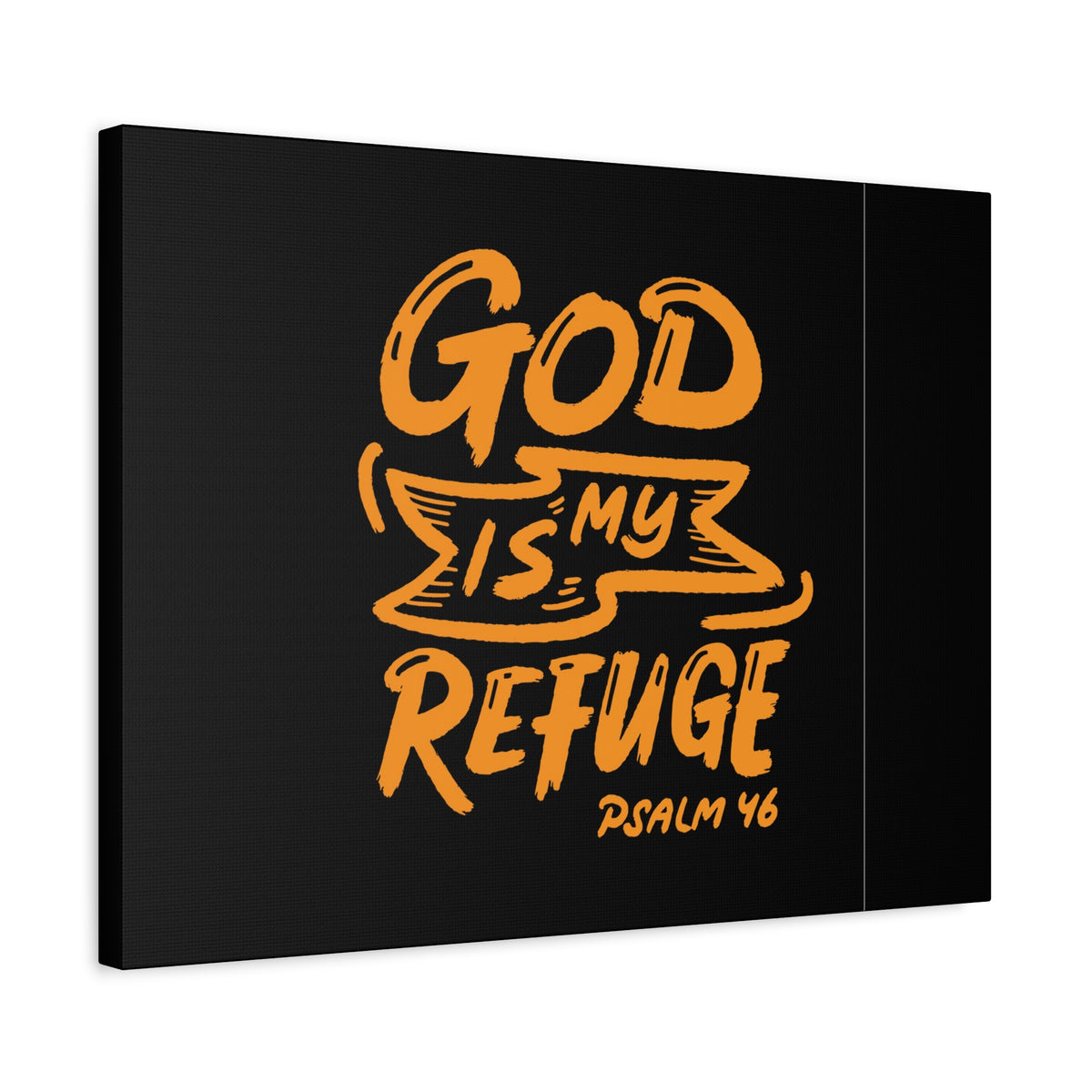 Scripture Canvas My Refuge Psalm 46 Christian Wall Art Bible Verse Print Ready to Hang-Express Your Love Gifts
