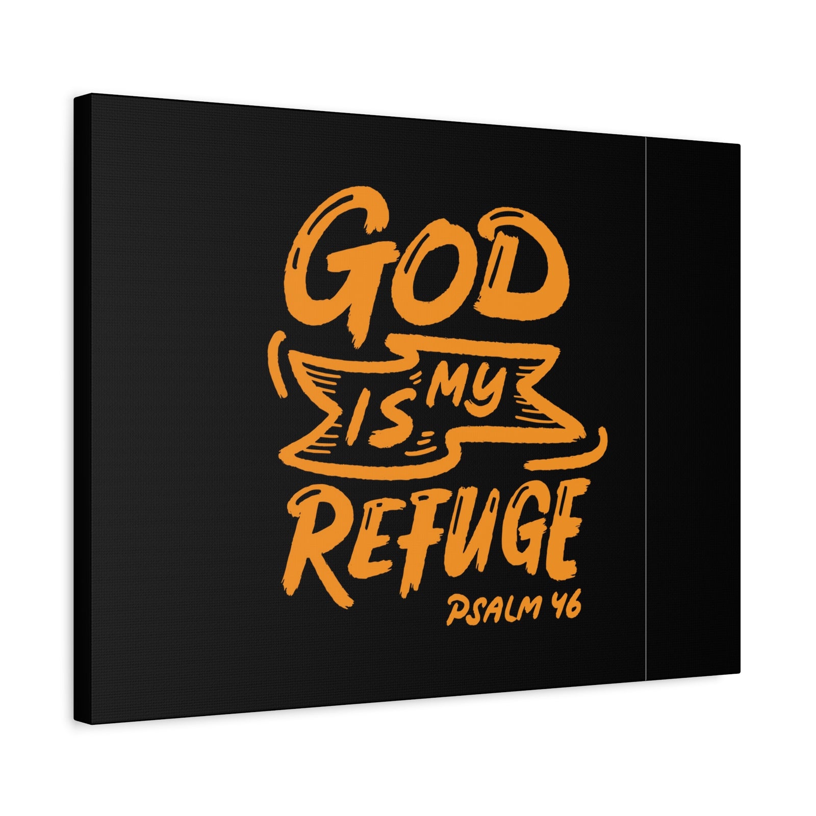Scripture Canvas My Refuge Psalm 46 Christian Wall Art Bible Verse Print Ready to Hang-Express Your Love Gifts