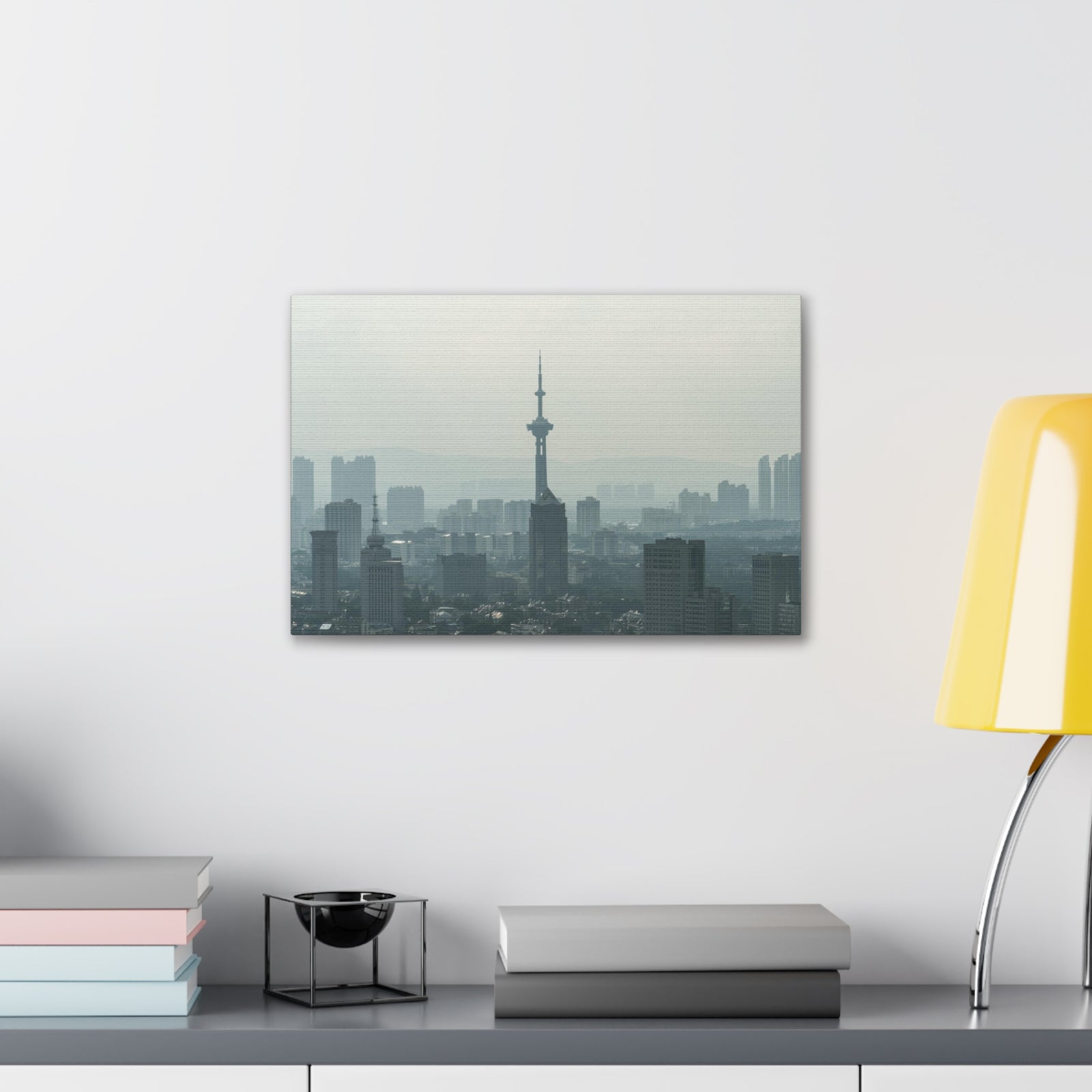 Shanghai Black And White Skyline Canvas Artwork High-Quality Breathtaking Stunning Cityscape for Home Decor Ready to Hang-Express Your Love Gifts
