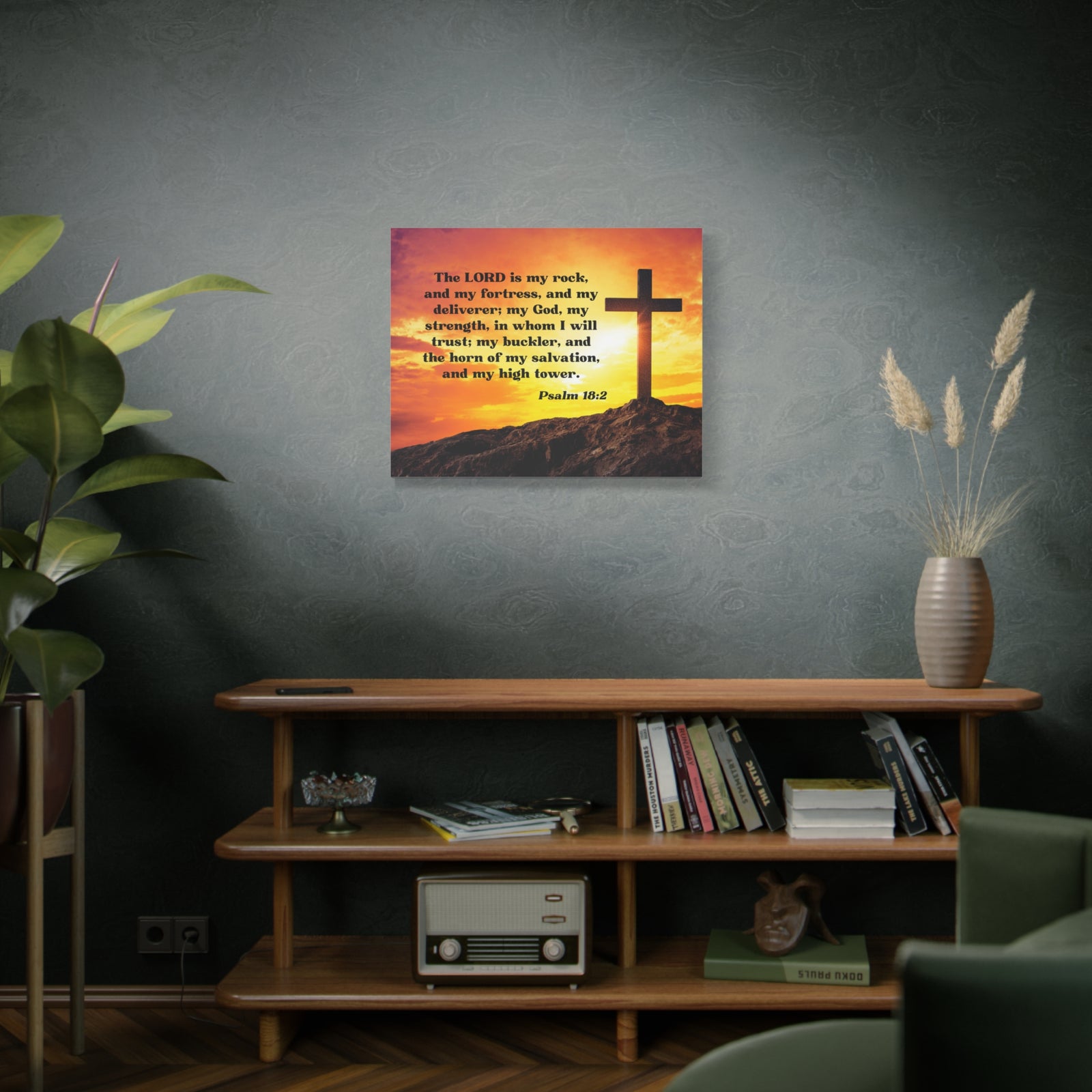 Scripture Walls My God Psalm 18:2 Bible Verse Canvas Christian Wall Art Ready to Hang-Express Your Love Gifts