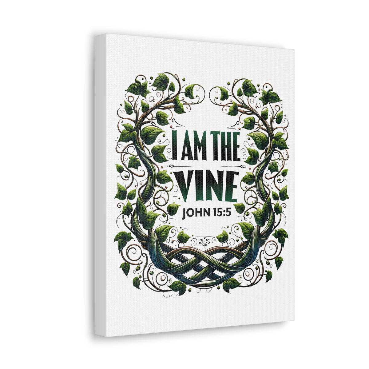 Scripture Walls John 15:5 I Am the Vine Bible Verse Canvas Christian Wall Art Ready to Hang Unframed-Express Your Love Gifts