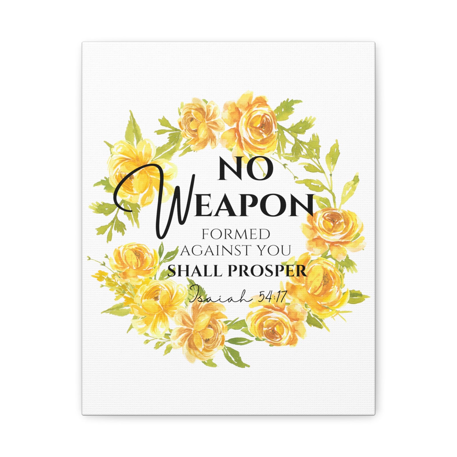 Scripture Walls Isaiah 54:17 No Weapon Bible Verse Canvas Christian Wall Art Ready to Hang Unframed-Express Your Love Gifts