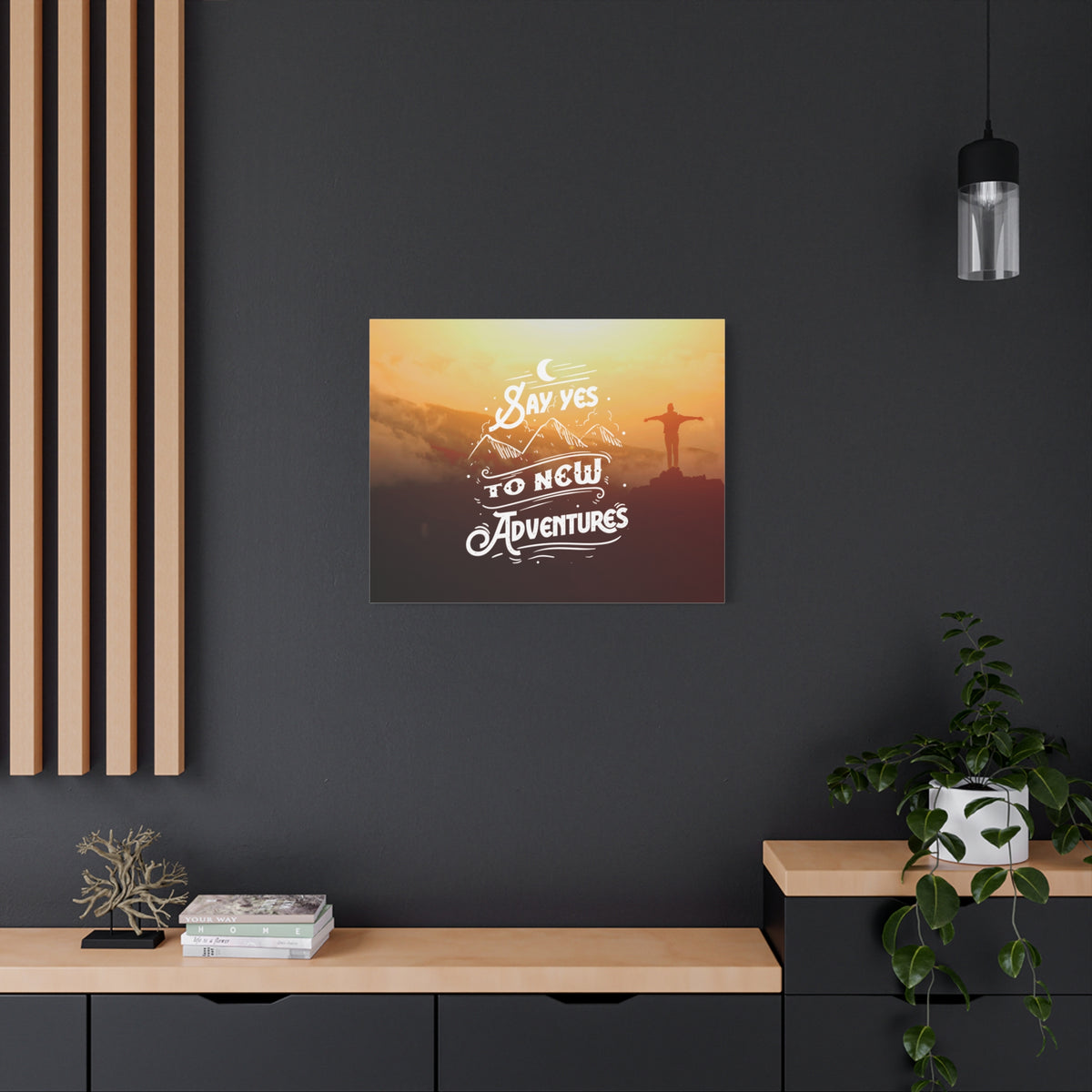 Inspirational Quote Canvas New Adventures Wall Art Motivational Motto Inspiring Prints Artwork Decor Ready to Hang-Express Your Love Gifts