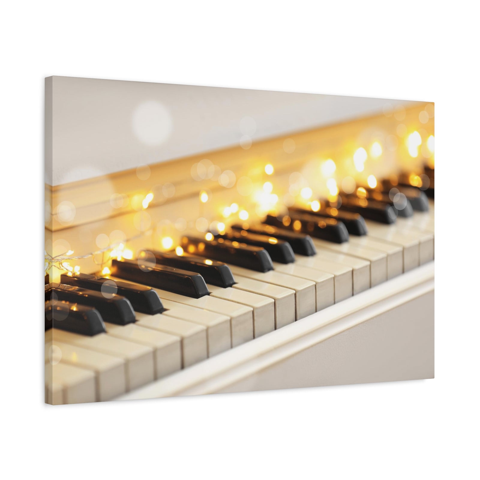 Light up Piano Keys Music Lover's Delight Piano Keyboard Canvas Wall Art for Home Decor Ready-to-Hang-Express Your Love Gifts