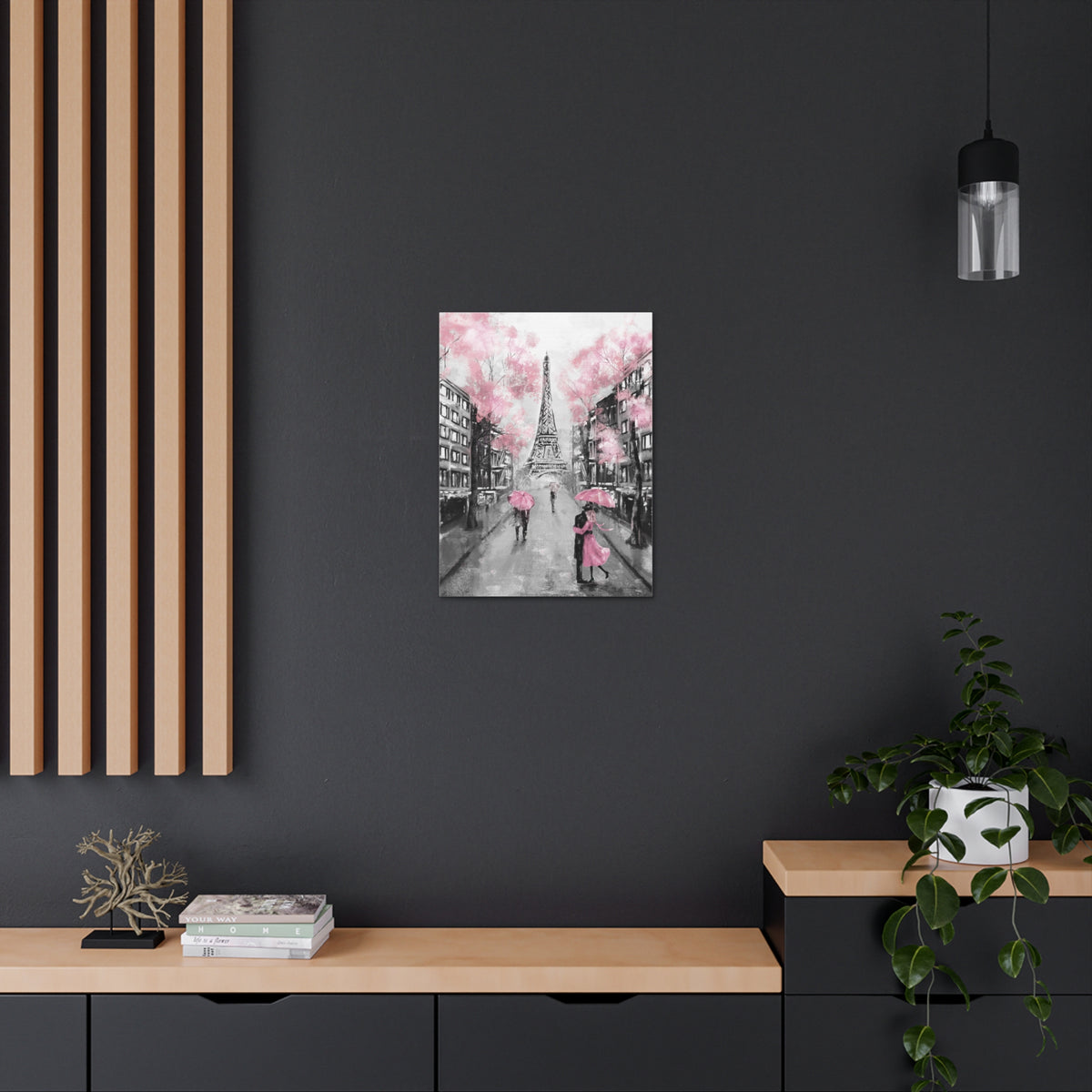 Kiss In Paris Eiffel Tower France Canvas Artwork High-Quality Breathtaking French City for Home Decor Ready to Hang-Express Your Love Gifts