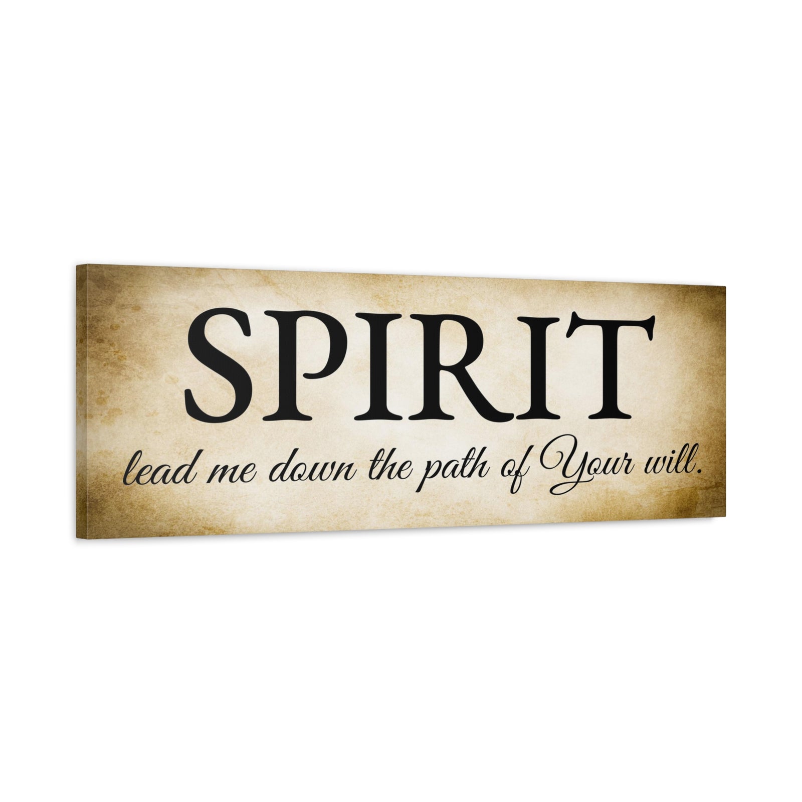 Scripture Walls Spirit Lead Me Gold Bible Verse Canvas Christian Wall Art Ready to Hang Unframed-Express Your Love Gifts