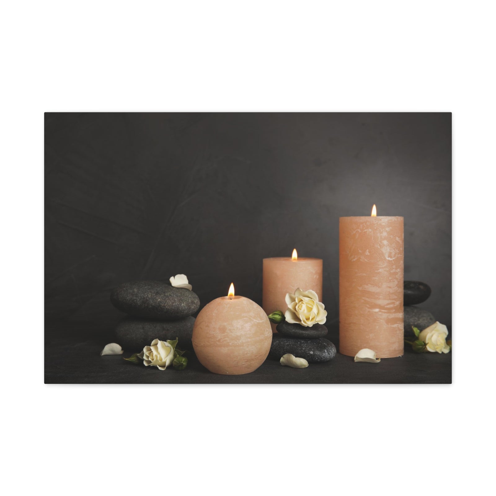 Spa Burning Candles Forest Floral Nature Photography Canvas Wall Art for Home Decor Ready-to-Hang-Express Your Love Gifts