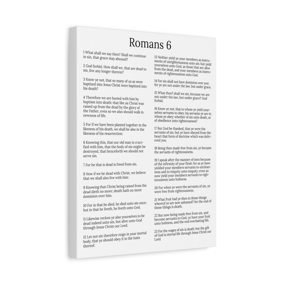 Scripture Walls Sanctification Roman 6 White Chapter Christian Wall Art Print Ready to Hang Unframed-Express Your Love Gifts