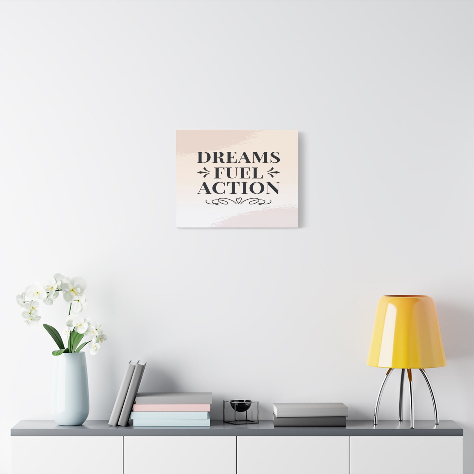 Dreams Fuel Action Inspirational Motivational Quote Canvas Wall Art for Home Decor Ready-to-Hang-Express Your Love Gifts