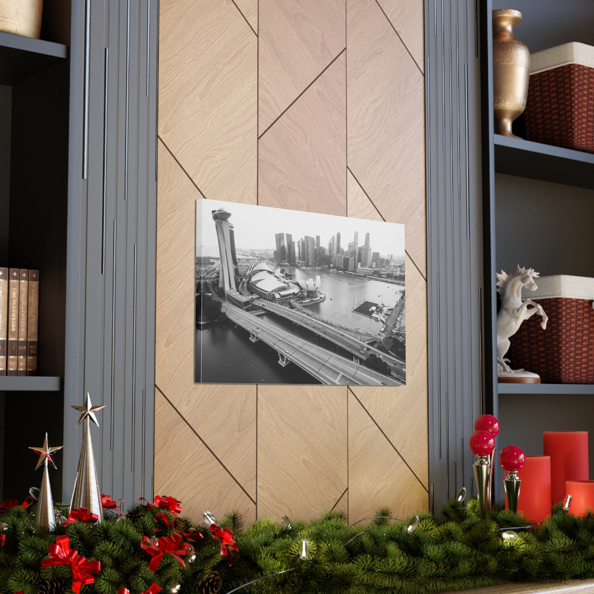 Singapore Skyline Canvas Artwork High-Quality Breathtaking Stunning Cityscape for Home Decor Ready to Hang-Express Your Love Gifts