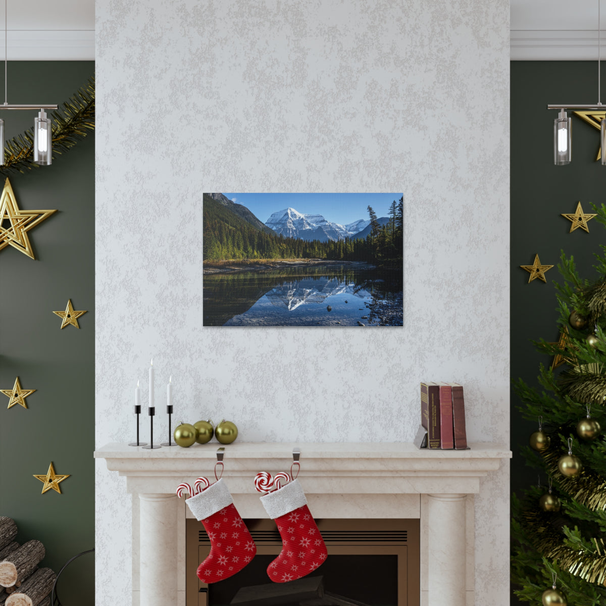 Mystic Forest Mountain Nature Wilderness Photography Canvas Wall Art for Home Decor Ready-to-Hang-Express Your Love Gifts