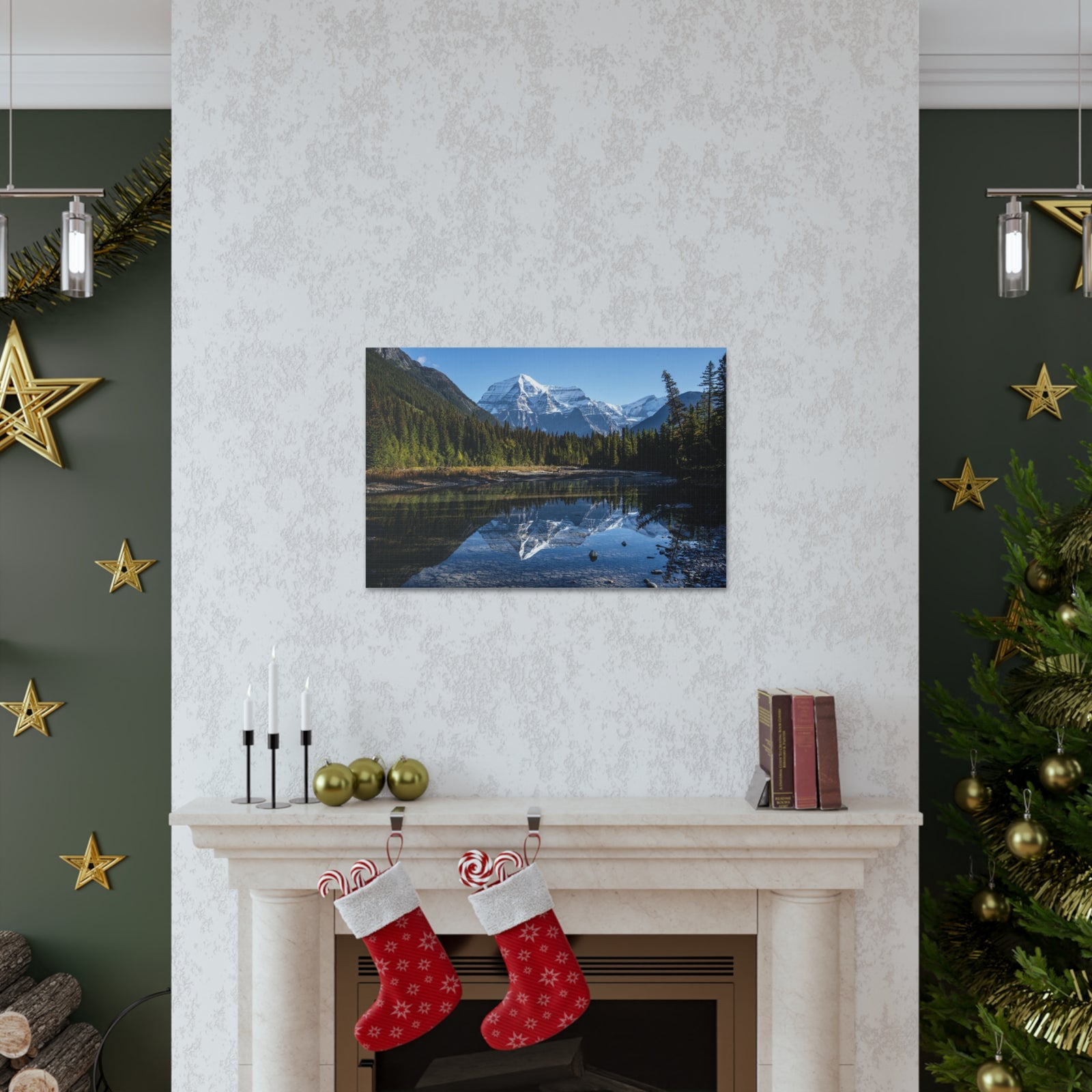 Mystic Forest Mountain Nature Wilderness Photography Canvas Wall Art for Home Decor Ready-to-Hang-Express Your Love Gifts