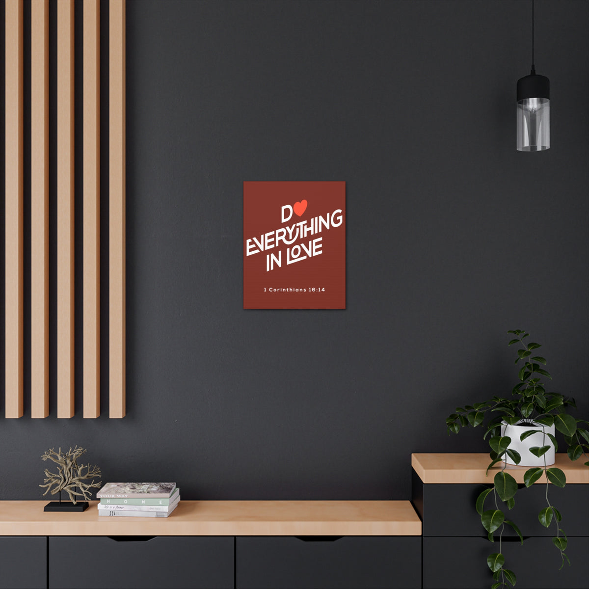 Scripture Canvas Do Everything In Love 1 Corinthians 16:14 Christian Wall Art Bible Verse Print Ready To Hang-Express Your Love Gifts