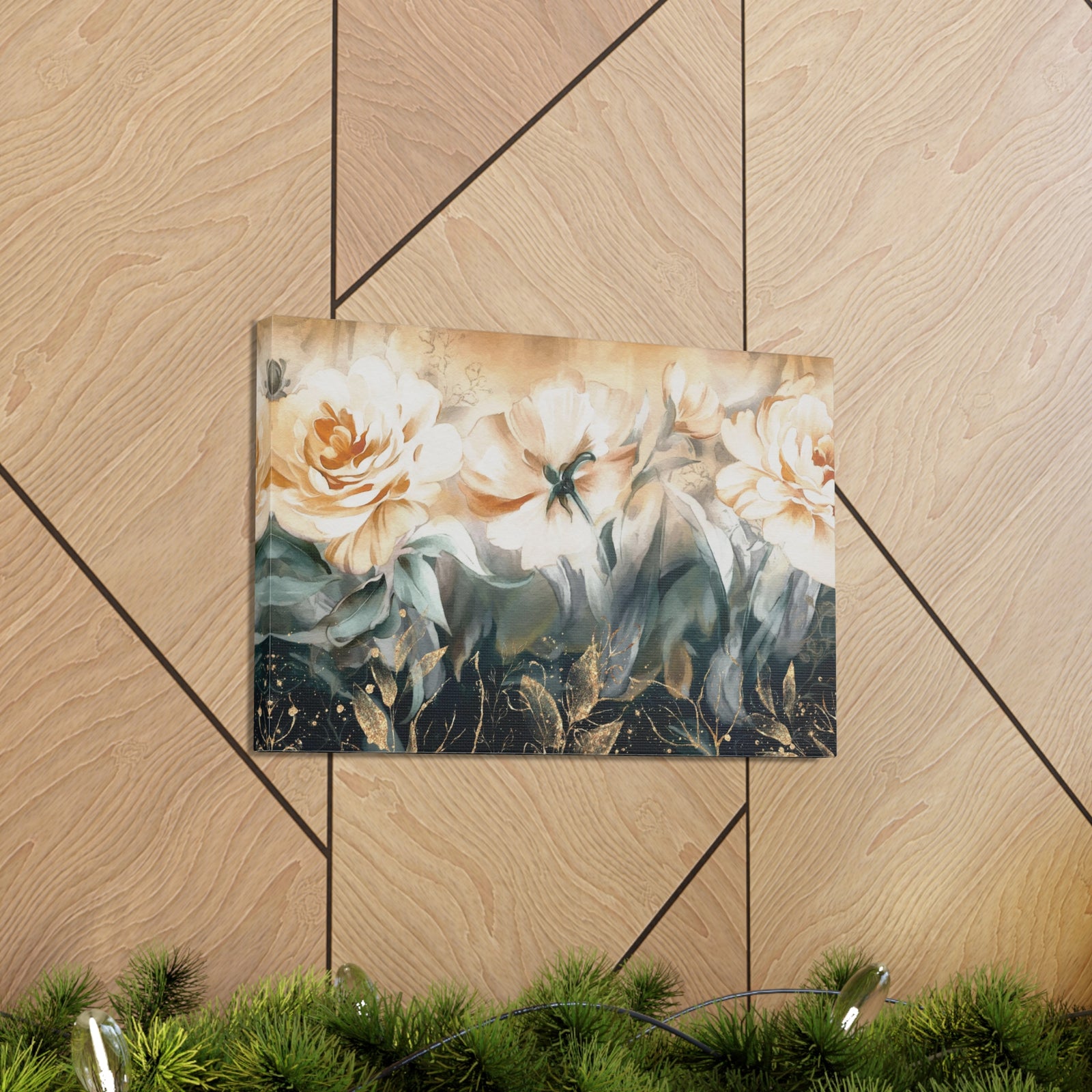 Oil Painting With Flower Rose Peonies Flower Canvas Wall Art for Home Decor Ready-to-Hang-Express Your Love Gifts