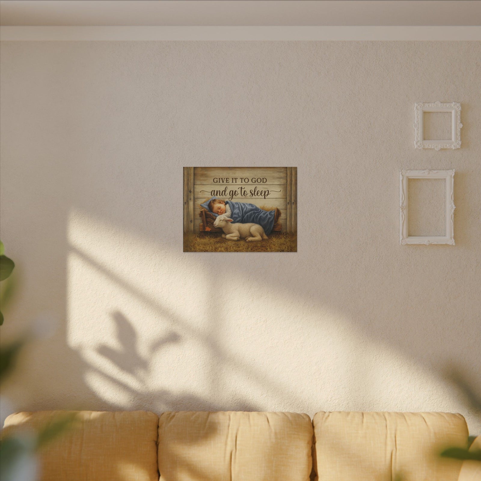 Scripture Walls Give it to God and go to Sleep Motivation Wall Decor for Home Office Gym Inspiring Success Quote Print Ready to Hang-Express Your Love Gifts