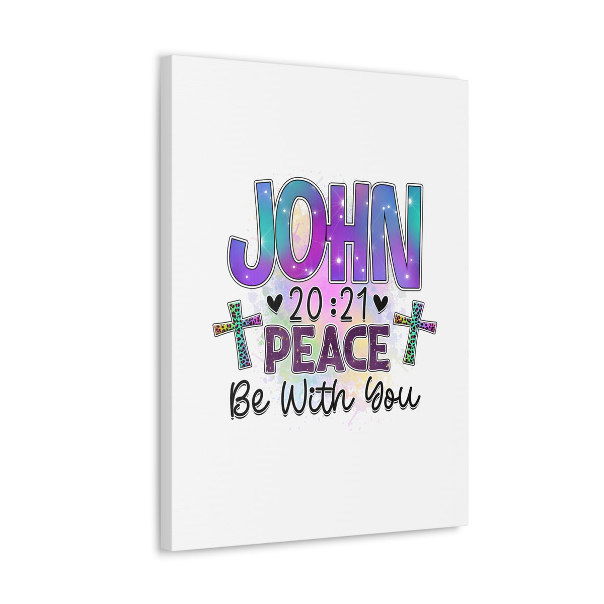 Scripture Walls John 20:21 Peace Be With You Bible Verse Canvas Christian Wall Art Ready to Hang Unframed-Express Your Love Gifts