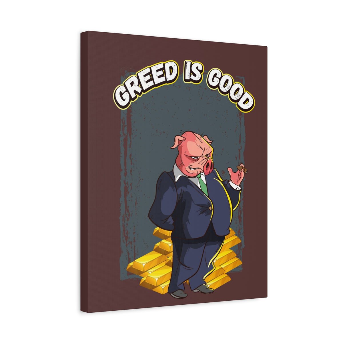Stock Market Wall Art Greed is Good Wall Street Trader Quote Motivational Verse Wall Art-Express Your Love Gifts