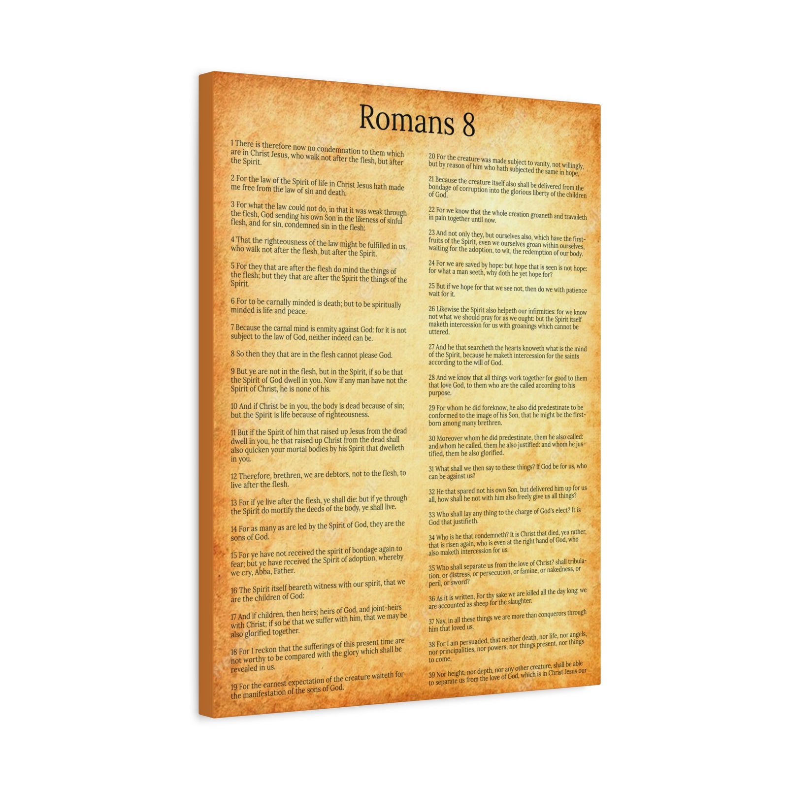 Scripture Walls Glorification Romans 8 Chapter Gold Christian Wall Art Print Ready to Hang Unframed-Express Your Love Gifts