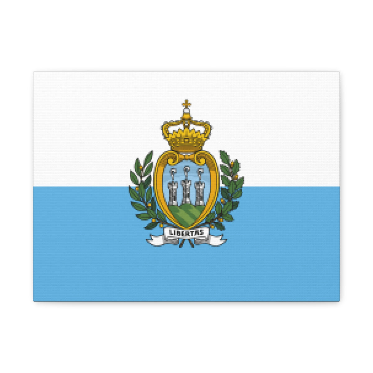 San Marino Country Flag Canvas Vibrant Wall Art Unframed Home Decor-Express Your Love Gifts