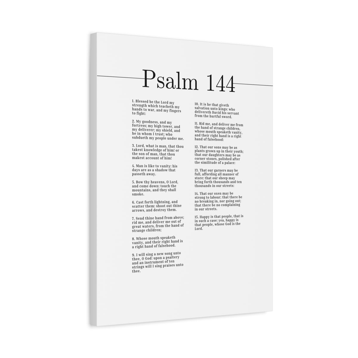 Scripture Canvas Blessed Be The Lord Psalm 144 Christian Wall Art Bible Verse Print Ready to Hang-Express Your Love Gifts