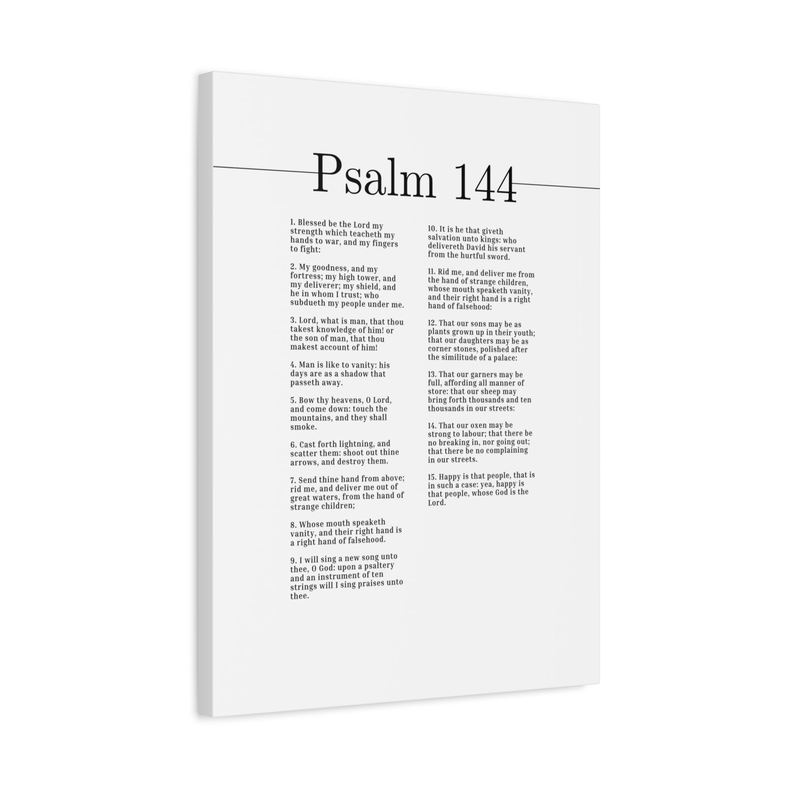 Scripture Canvas Blessed Be The Lord Psalm 144 Christian Wall Art Bible Verse Print Ready to Hang-Express Your Love Gifts