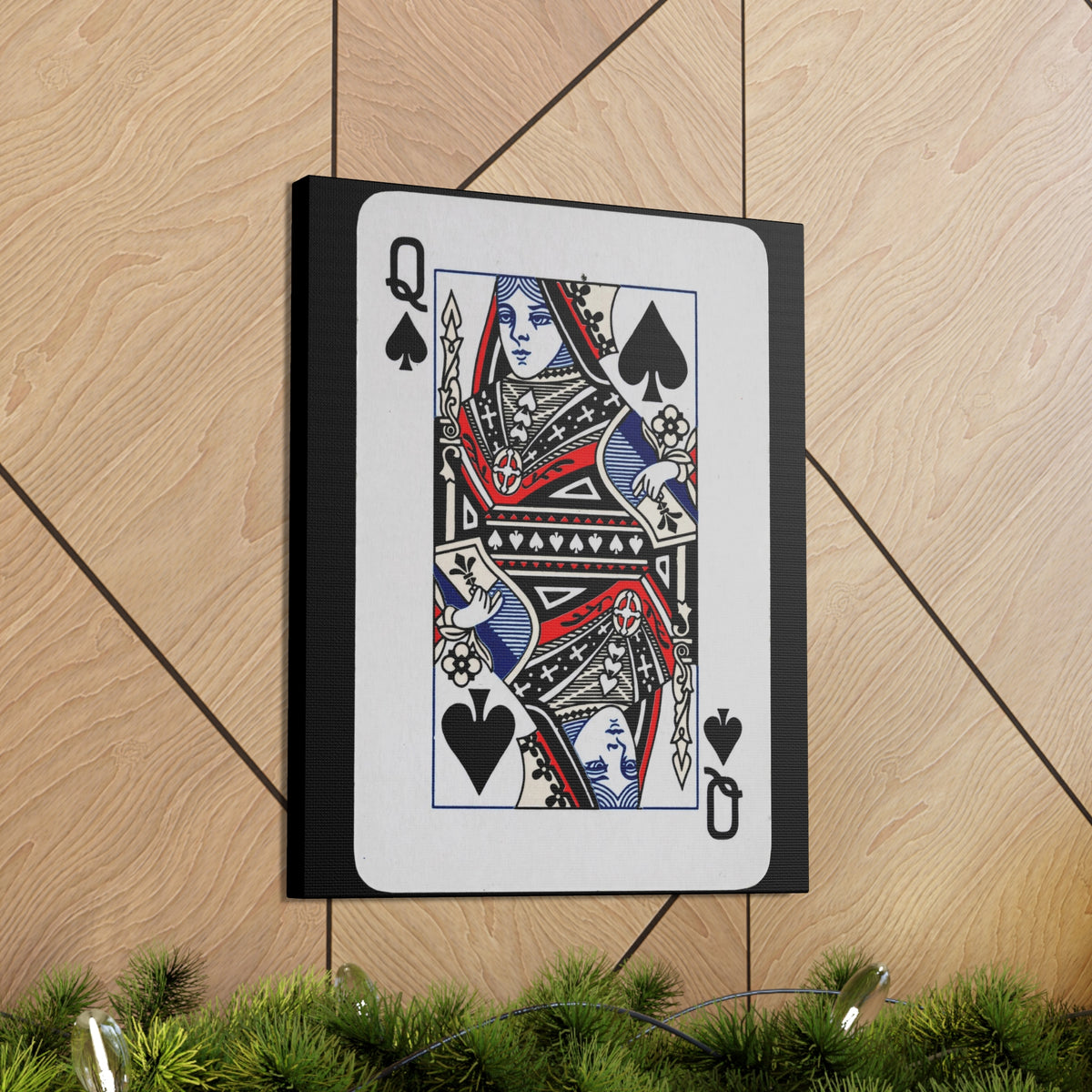 Queen of Spades Playing Card Canvas Wall Art for Home Decor Ready-to-Hang-Express Your Love Gifts