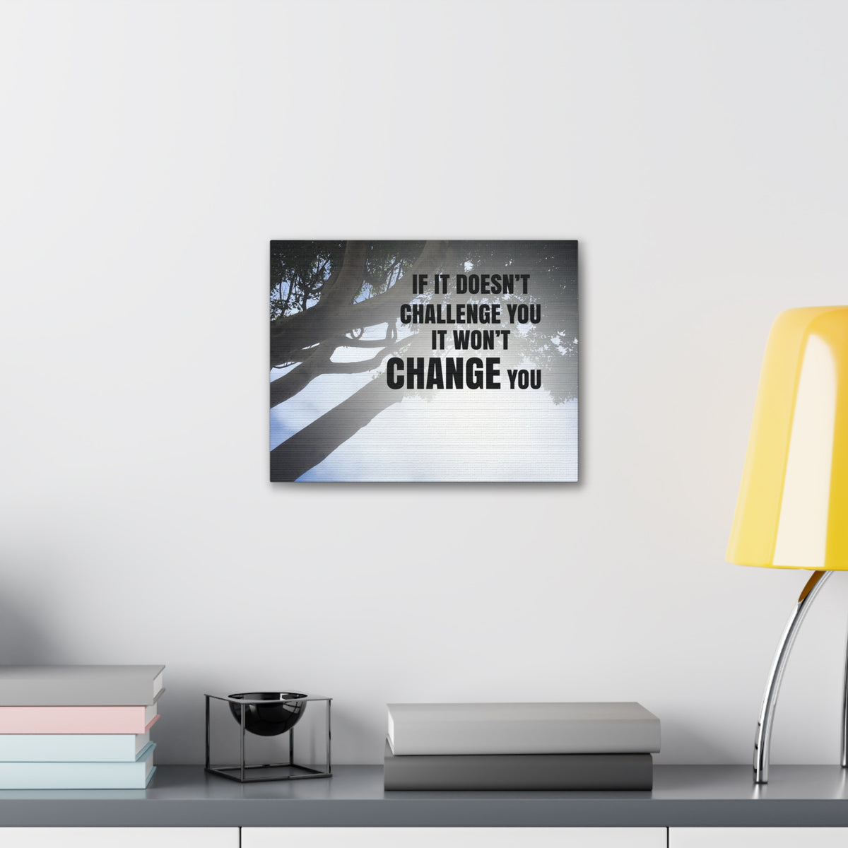 Inspirational Quote Canvas It Won't Change You Wall Art Motivational Motto Inspiring Prints Artwork Decor Ready to Hang-Express Your Love Gifts