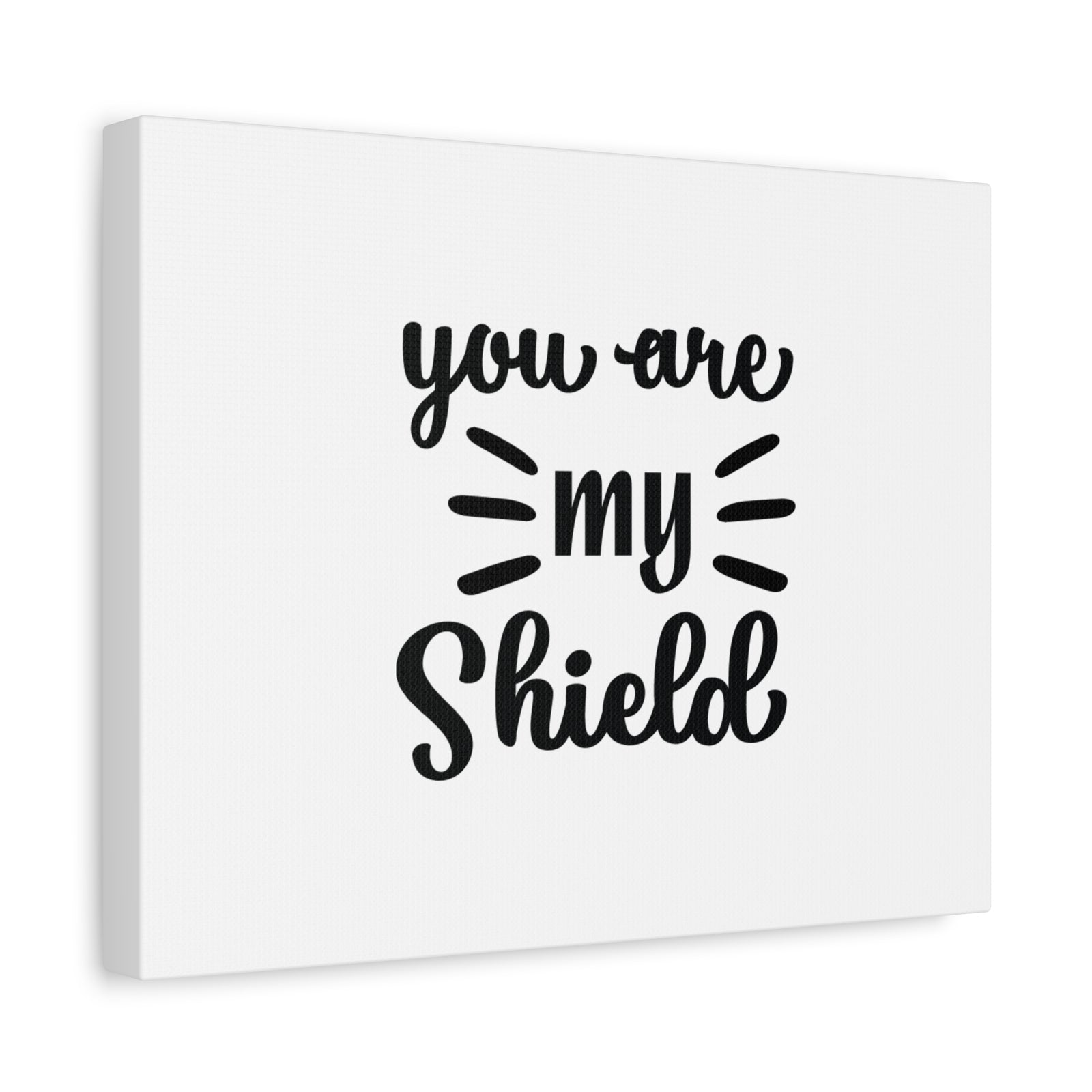 Scripture Canvas You Are My Shield Psalm 3:3 Christian Wall Art Bible Verse Print Ready to Hang-Express Your Love Gifts